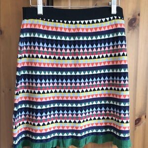 Anthropologie aldomartins Colorful Geometric A-Line Knit Skirt Large